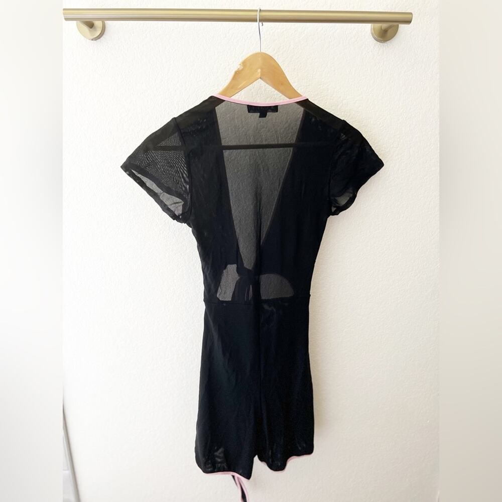 I.AM.GIA Black Pink Asha Cutout Front Tie Romper Size XS - Picture 8 of 8